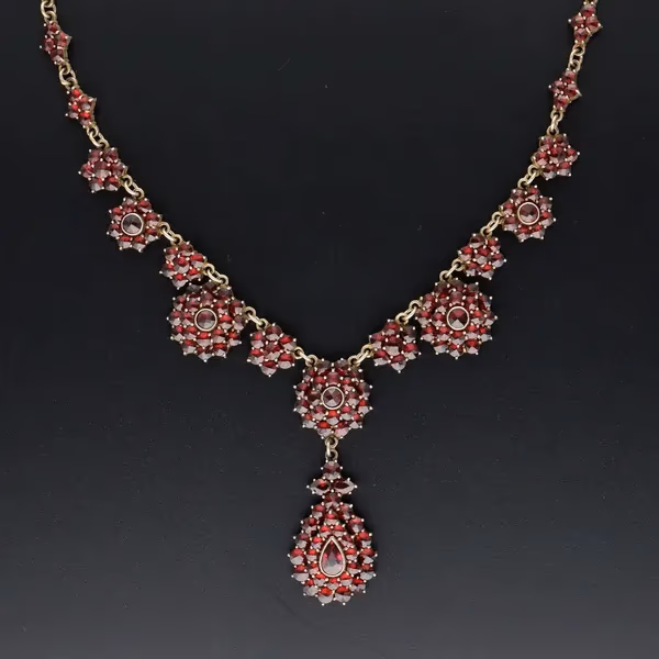 Victorian Bohemian Garnet Necklace