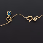 9ct Gold Bracelet with Medallion and Evil Eye Amulet
