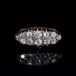 360° view of The Antique Victorian Old Cut Diamond Double Row Ring
