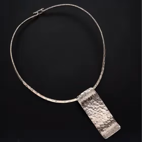 Silver Hand Hammered Necklace