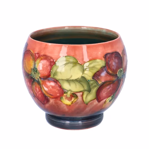 Walter Moorcroft Clematis Flambé