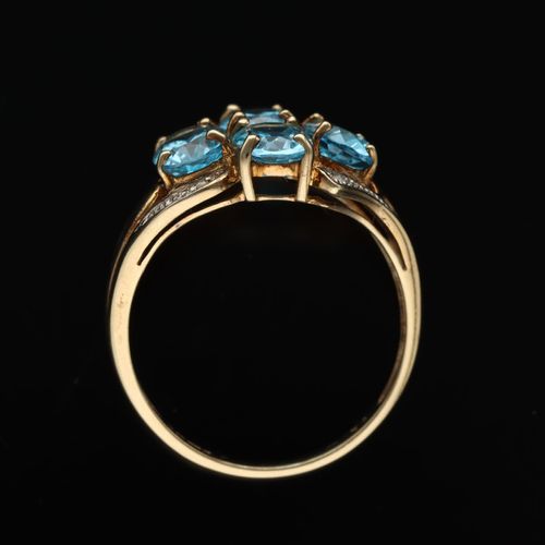 Blue Topaz and Diamond Dress Ring image-6