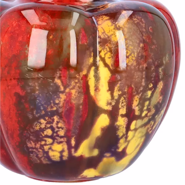 Rare Royal Doulton Flambe Pumpkin Shaped Vase