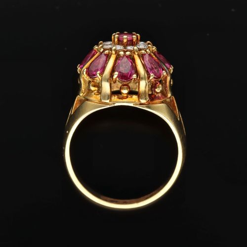 18ct Gold Ruby and Diamond Ring image-6