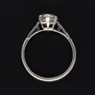 Platinum 1.00ct Diamond Solitaire Ring With Diamond-Set Shoulders