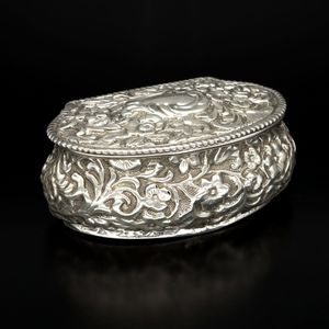 Victorian Ornate Silver Box