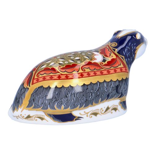 Boxed Royal Crown Derby Paperweight of a Moonlight Badger image-3