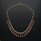 18ct Gold Burmese Ruby and Diamond Vintage Necklace