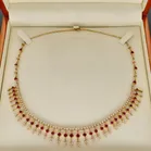 18ct Gold Burmese Ruby and Diamond Vintage Necklace