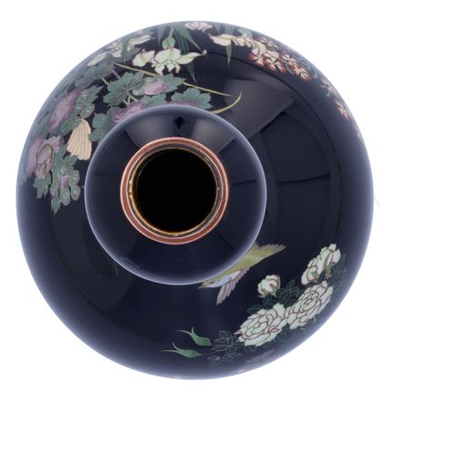 Japanese Meiji Period Cloisonné Enamel Vase image-5