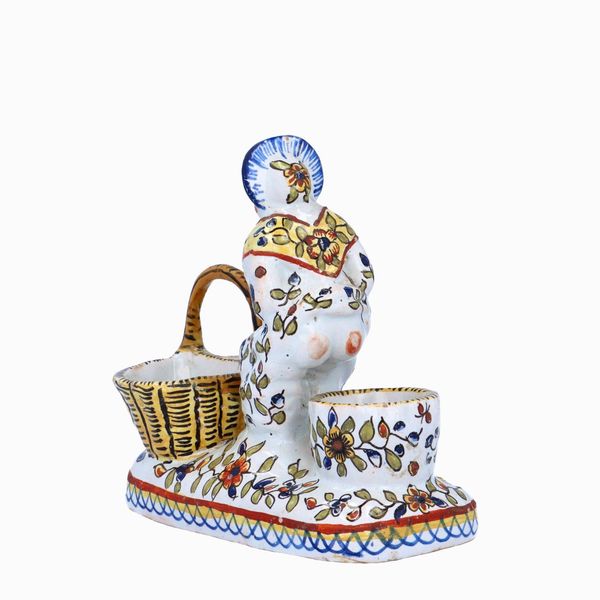 French Faience Salt Cellar