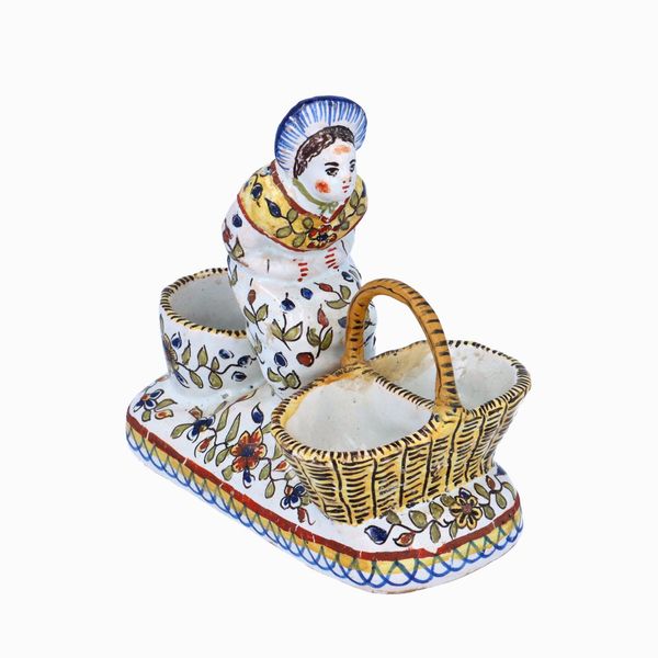 French Faience Salt Cellar