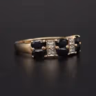 9ct Gold Sapphire and Diamond Ring