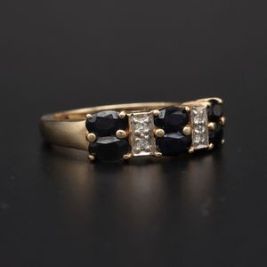 9ct Gold Sapphire and Diamond Ring