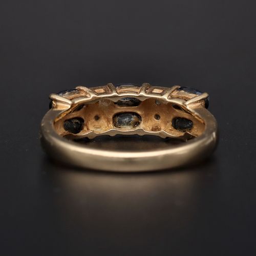 9ct Gold Sapphire and Diamond Ring image-5