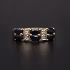 9ct Gold Sapphire and Diamond Ring