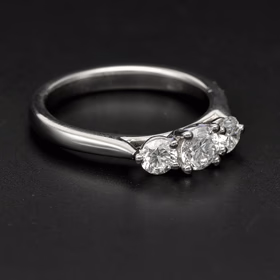Platinum Three Stone Diamond Ring