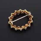 18ct Gold Emerald and Diamond Brooch