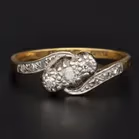 Vintage 18ct Gold and Platinum Ring