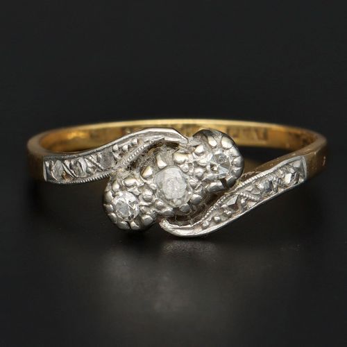 Vintage 18ct Gold and Platinum Ring image-2