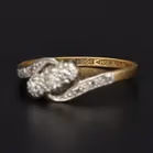 Vintage 18ct Gold and Platinum Ring