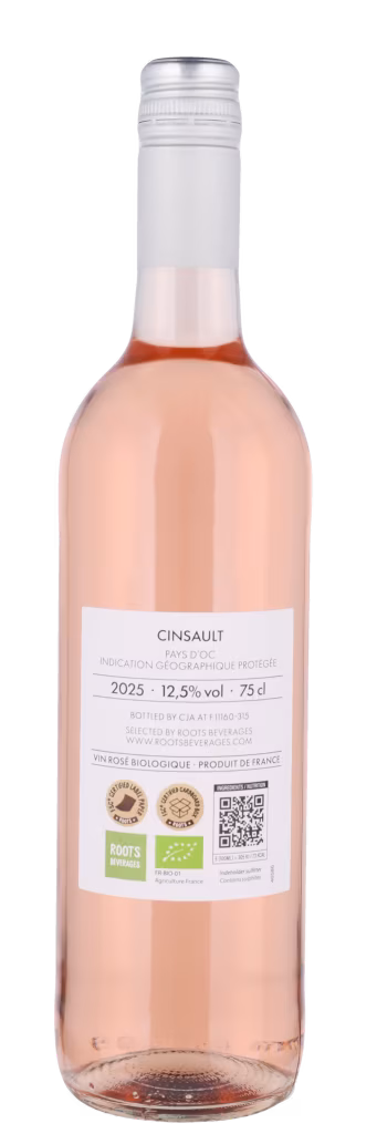 ROSE ØKO BACK LABEL IGP Pays d’Oc, Roots Beverages