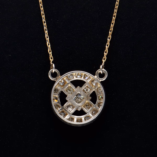 Art Deco18ct Gold Diamond Pendant