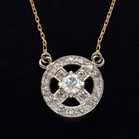 Art Deco18ct Gold Diamond Pendant