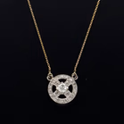 Art Deco18ct Gold Diamond Pendant
