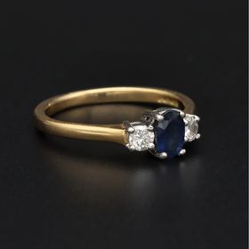 18ct Gold Sapphire and Diamond Ring