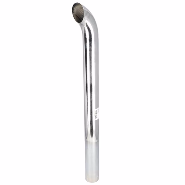 Exhaust Stack 4" x 48" Curved Chrome