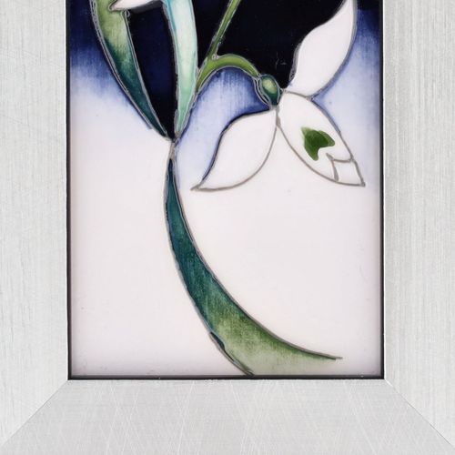 Boxed Small Moorcroft Snowdrop Wall Plaque image-3