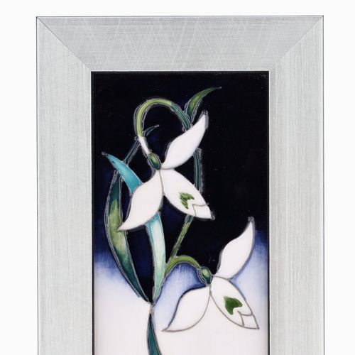 Boxed Small Moorcroft Snowdrop Wall Plaque image-2