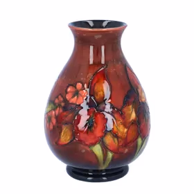Moorcroft Orchid & Spring Flowers Flambe Vase