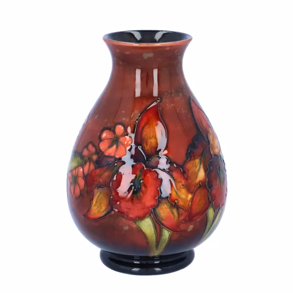 Moorcroft Orchid & Spring Flowers Flambe Vase