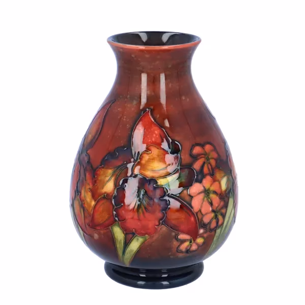 Moorcroft Orchid & Spring Flowers Flambe Vase