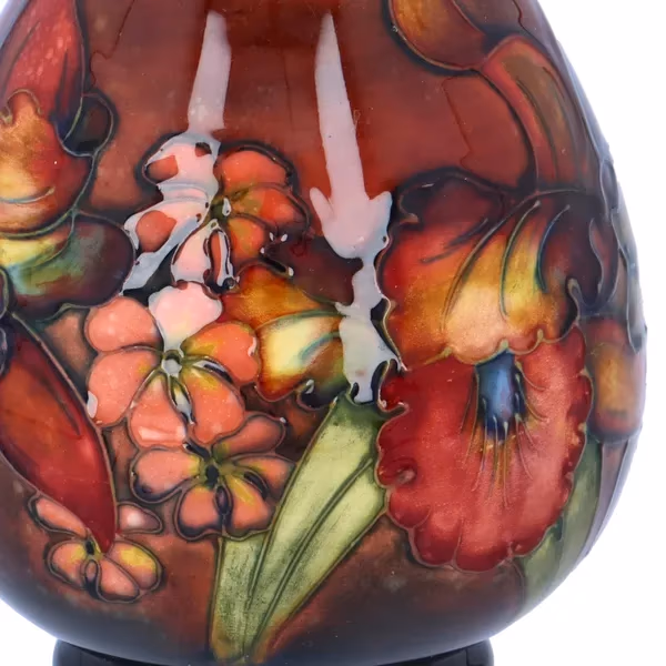 Moorcroft Orchid & Spring Flowers Flambe Vase