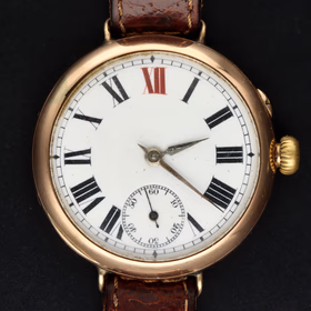 9ct Gold Trench Wristwatch