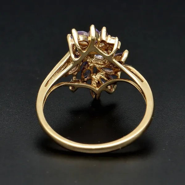 Gold Tanzanite Diamond Ring
