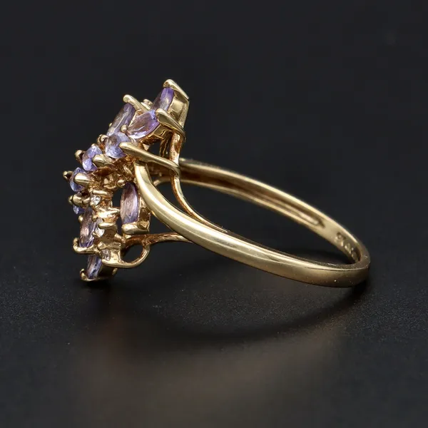 Gold Tanzanite Diamond Ring