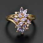 Gold Tanzanite Diamond Ring