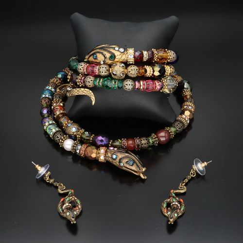 Rare Vintage Sweet Romance Snake Jewellery Set image-1