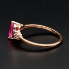 Gold Pink Sapphire Diamond Ring