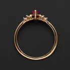 Gold Pink Sapphire Diamond Ring