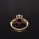 Gold 4ct Garnet Zircon Ring
