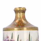 Japanese Satsuma Iris Vase Ryuzan