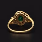 18ct Gold Emerald and Diamond Ring