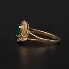 18ct Gold Emerald and Diamond Ring