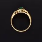 18ct Gold Emerald and Diamond Ring