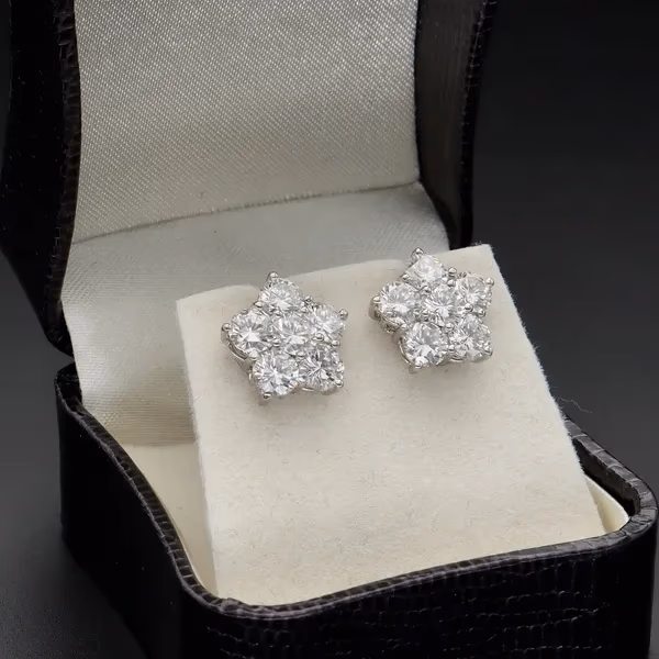 Diamond Cluster Ear Studs